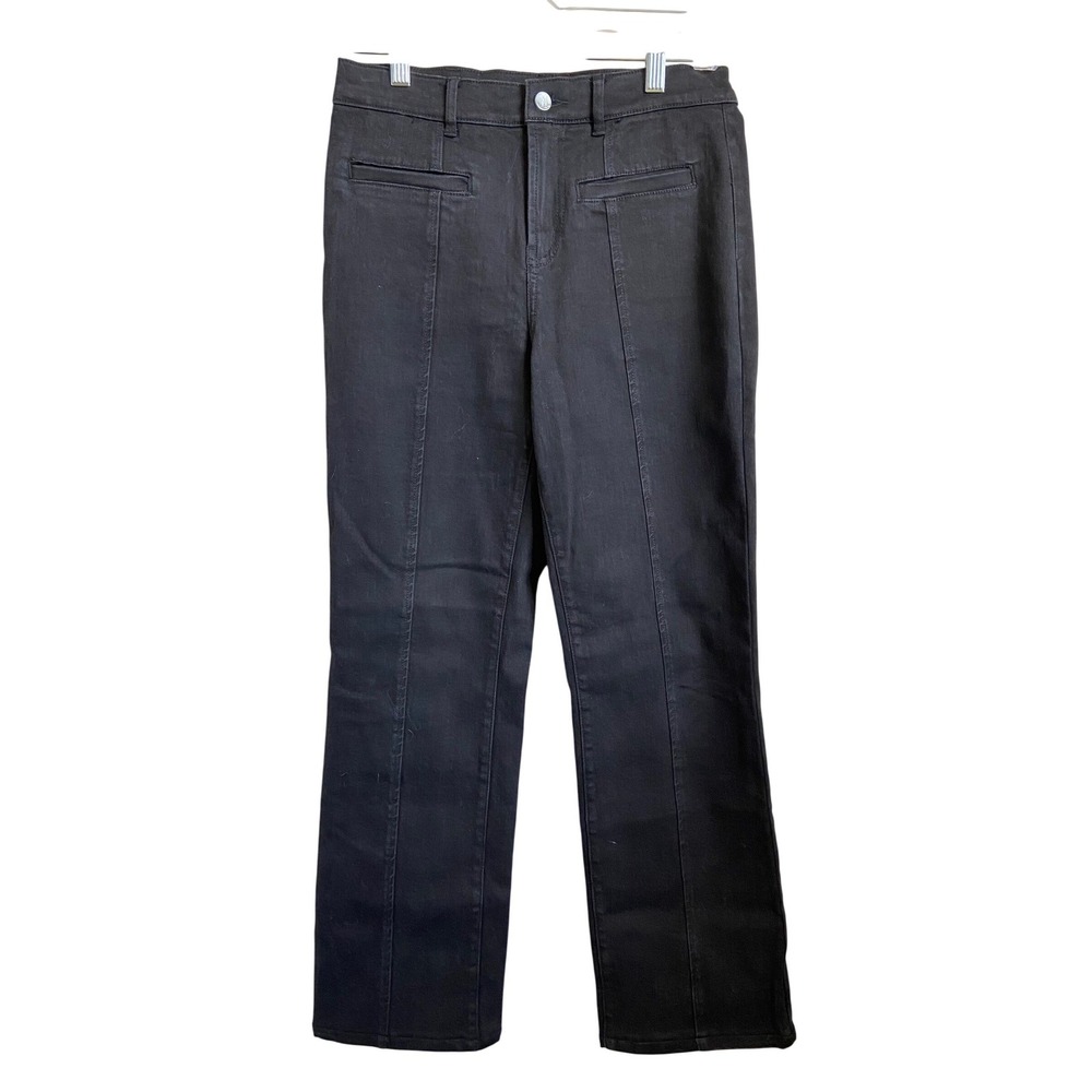 J.‎ McLaughlin Black Straight Leg Front Seam Stretch Pants Size 4 High Rise